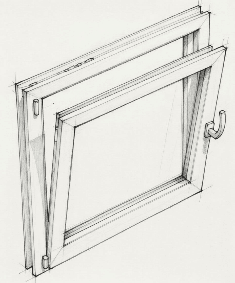 Diagrama ventana abatible